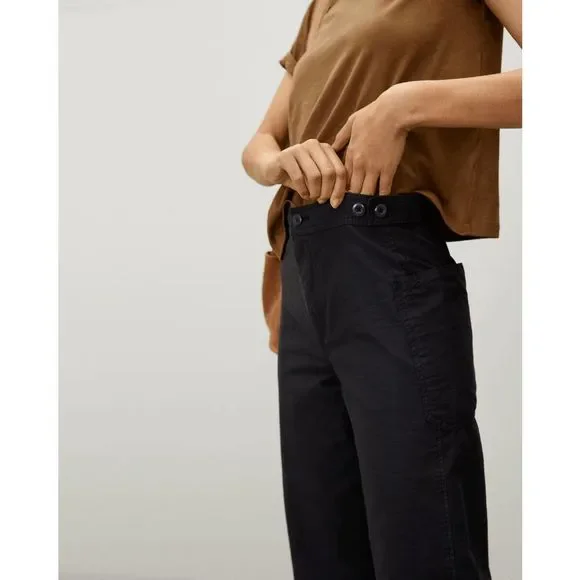 Everlane Womens Black Lightweight Casual Cropped The Fatigue Barrel Pants - Picture 2 of 8